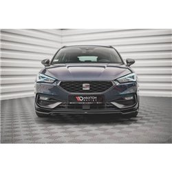 Maxton - Lame Du Pare-Chocs Avant V.4 Seat Leon FR Mk4 Noir Brillant