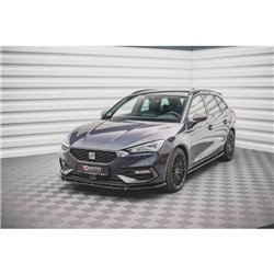 Maxton - Lame Du Pare-Chocs Avant V.2 Seat Leon FR Mk4 Noir Brillant