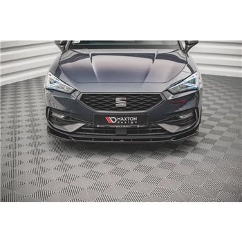 Maxton - Lame Du Pare-Chocs Avant V.2 Seat Leon FR Mk4 Noir Brillant