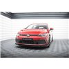 Maxton - Lame Du Pare-Chocs Avant V.3 + Ailerons Volkswagen Golf GTI / GTE / GTD / R-Line Mk8 Noir Brillant