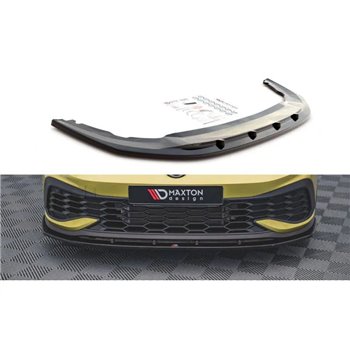 Maxton - Lame Du Pare-Chocs Avant V.4 Volkswagen Golf GTI Clubsport Mk8 Noir Brillant