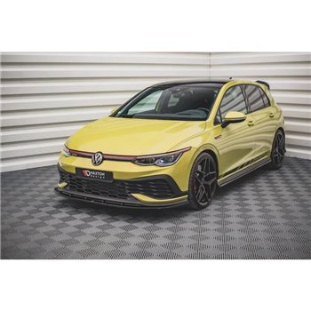 Maxton - Lame Du Pare-Chocs Avant V.4 Volkswagen Golf GTI Clubsport Mk8 Noir Brillant