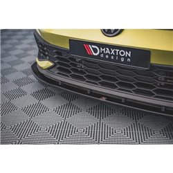 Maxton - Lame Du Pare-Chocs Avant V.4 Volkswagen Golf GTI Clubsport Mk8 Noir Brillant