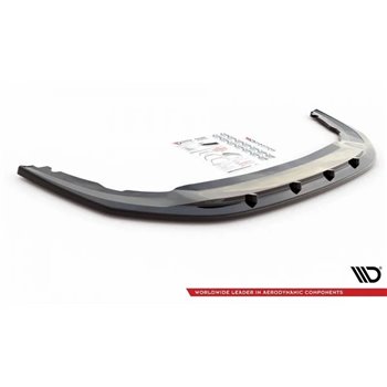 Maxton - Lame Du Pare-Chocs Avant V.4 Volkswagen Golf GTI Clubsport Mk8 Noir Brillant