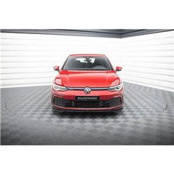 Maxton - Lame Du Pare-Chocs Avant V.4 Volkswagen Golf GTI / GTE / GTD / R-Line Mk8 Noir Brillant