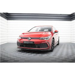 Maxton - Lame Du Pare-Chocs Avant V.4 Volkswagen Golf GTI / GTE / GTD / R-Line Mk8 Noir Brillant