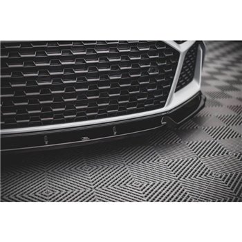 Maxton - Lame Du Pare-Chocs Avant V.1 Audi R8 Mk2 Facelift Noir Brillant