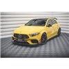 Maxton - Lame Du Pare-Chocs Avant V.3 + Ailerons Mercedes-AMG A 45 S Aero Pack W177 Noir Brillant