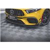 Maxton - Lame Du Pare-Chocs Avant V.3 + Ailerons Mercedes-AMG A 45 S Aero Pack W177 Noir Brillant