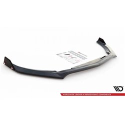 Maxton - Lame Du Pare-Chocs Avant V.3 + Ailerons Mercedes-AMG A 45 S Aero Pack W177 Noir Brillant