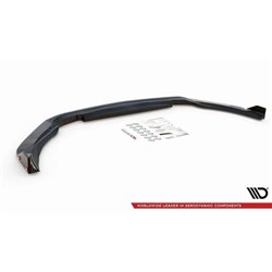 Maxton - Lame Du Pare-Chocs Avant V.3 + Ailerons Mercedes-AMG A 45 S Aero Pack W177 Noir Brillant