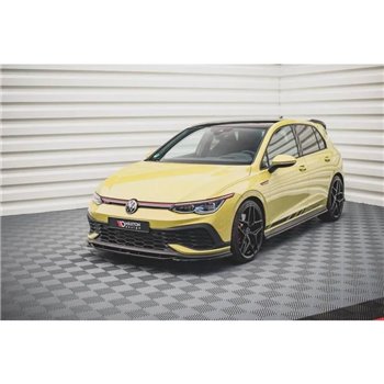 Maxton - Lame Du Pare-Chocs Avant V.2 Volkswagen Golf GTI Clubsport Mk8 Noir Brillant