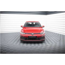 Maxton - Lame Du Pare-Chocs Avant V.5 Volkswagen Golf GTI / GTE / GTD / R-Line Mk8 Noir Brillant