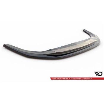 Maxton - Lame Du Pare-Chocs Avant V.5 Volkswagen Golf GTI / GTE / GTD / R-Line Mk8 Noir Brillant