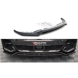 Maxton - Lame Du Pare-Chocs Avant V.1 BMW X7 M-Pack G07 Noir Brillant