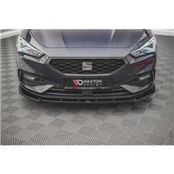 Maxton - Lame Du Pare-Chocs Avant V.1 Seat Leon FR Mk4 Noir Brillant