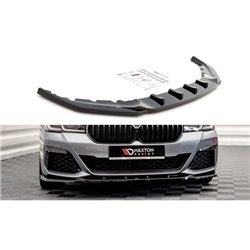 Maxton - Lame Du Pare-Chocs Avant V.2 BMW 5 M-Pack / M550i / M550d Sedan / Touring G30 / G31 Facelift Noir Brillant
