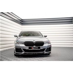 Maxton - Lame Du Pare-Chocs Avant V.2 BMW 5 M-Pack / M550i / M550d Sedan / Touring G30 / G31 Facelift Noir Brillant