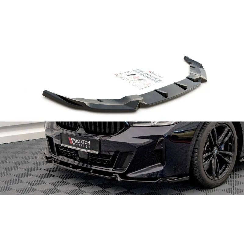 Maxton - Lame Du Pare-Chocs Avant BMW 6 GT M-Pack G32 Facelift Noir Brillant