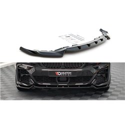 Maxton - Lame Du Pare-Chocs Avant V.2 BMW X7 M-Pack G07 Noir Brillant
