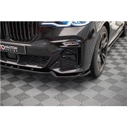 Maxton - Lame Du Pare-Chocs Avant V.2 BMW X7 M-Pack G07 Noir Brillant
