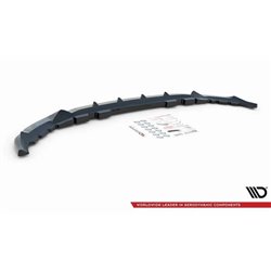 Maxton - Lame Du Pare-Chocs Avant V.2 BMW X7 M-Pack G07 Noir Brillant