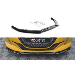 Maxton - Lame Du Pare-Chocs Avant V.2 Peugeot 208 Mk2 Noir Brillant