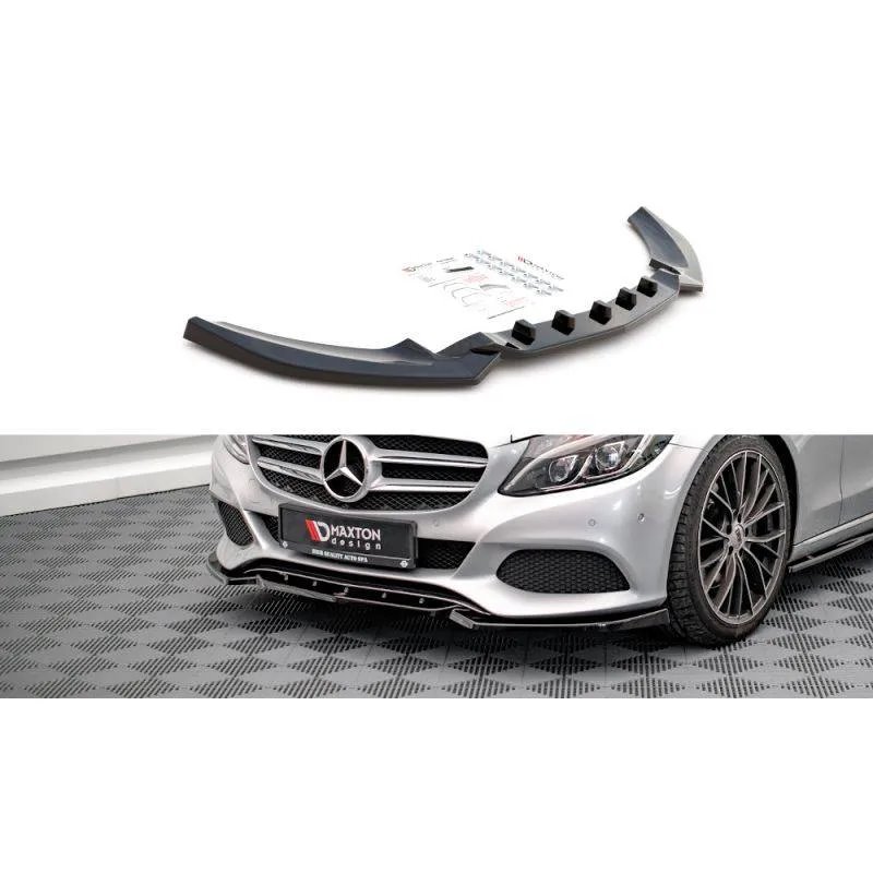 Maxton - Lame Du Pare-Chocs Avant Mercedes-Benz C W205 Noir Brillant