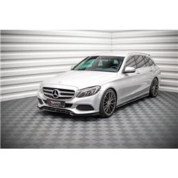 Maxton - Lame Du Pare-Chocs Avant Mercedes-Benz C W205 Noir Brillant