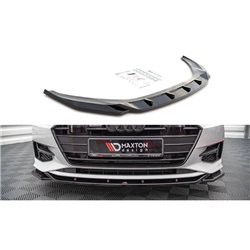 Maxton - Lame Du Pare-Chocs Avant V.1 Audi A7 C8 Noir Brillant