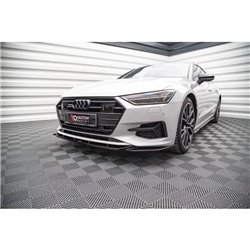 Maxton - Lame Du Pare-Chocs Avant V.1 Audi A7 C8 Noir Brillant