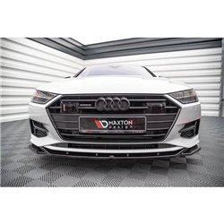 Maxton - Lame Du Pare-Chocs Avant V.1 Audi A7 C8 Noir Brillant