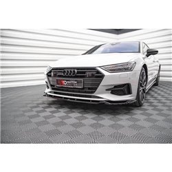 Maxton - Lame Du Pare-Chocs Avant V.2 Audi A7 C8 Noir Brillant