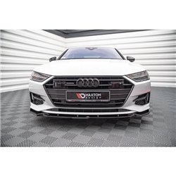 Maxton - Lame Du Pare-Chocs Avant V.2 Audi A7 C8 Noir Brillant