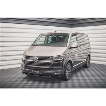 Maxton - Lame Du Pare-Chocs Avant V.2 Volkswagen T6.1 Noir Brillant