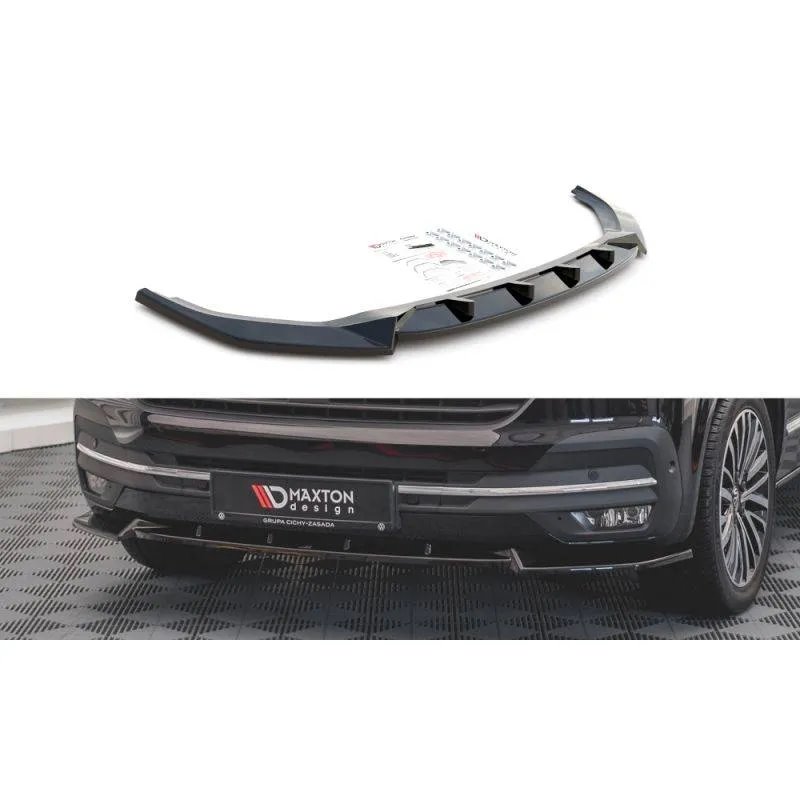Maxton - Lame Du Pare-Chocs Avant V.1 Volkswagen T6.1 Noir Brillant