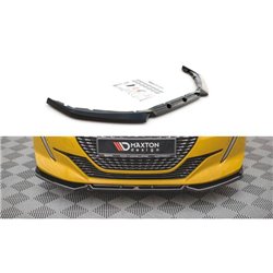 Maxton - Lame Du Pare-Chocs Avant V.1 Peugeot 208 Mk2 Noir Brillant