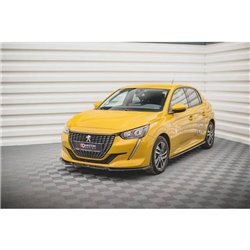 Maxton - Lame Du Pare-Chocs Avant V.1 Peugeot 208 Mk2 Noir Brillant