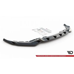 Maxton - Lame Du Pare-Chocs Avant V.3 BMW X7 M-Pack G07 Noir Brillant