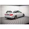 Maxton - Arriere Lame (avec une barre verticale) Mercedes-Benz C W205 Noir Brillant