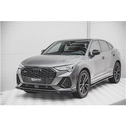 Maxton - Lame Du Pare-Chocs Avant V.2 Audi Q3 Sportback S-Line F3 Noir Brillant