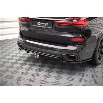 Maxton - Arriere Lame (avec une barre verticale) BMW X7 M-Pack G07 Noir Brillant