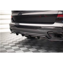 Maxton - Arriere Lame (avec une barre verticale) BMW X7 M-Pack G07 Noir Brillant