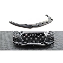 Maxton - Lame Du Pare-Chocs Avant V.2 Audi S5 / A5 S-Line F5 Facelift Noir Brillant