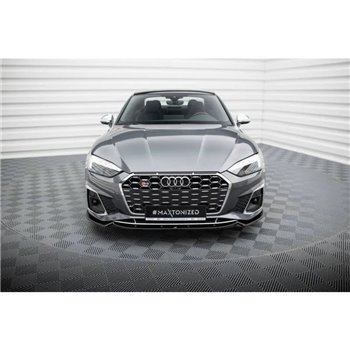 Maxton - Lame Du Pare-Chocs Avant V.2 Audi S5 / A5 S-Line F5 Facelift Noir Brillant