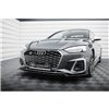 Maxton - Lame Du Pare-Chocs Avant V.2 Audi S5 / A5 S-Line F5 Facelift Noir Brillant