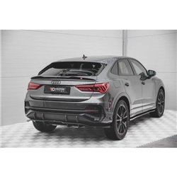 Maxton - Arriere Lame (avec une barre verticale) Audi Q3 Sportback S-Line Noir Brillant