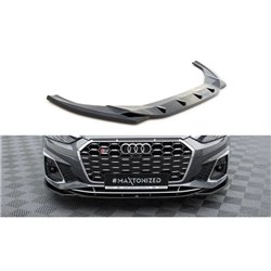 Maxton - Lame Du Pare-Chocs Avant V.1 Audi S5 / A5 S-Line F5 Facelift Noir Brillant