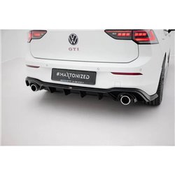 Maxton - Diffuseur Arrière Complet V.2 Volkswagen Golf GTI Mk8 Noir Brillant