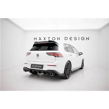 Maxton - Diffuseur Arrière Complet V.2 Volkswagen Golf GTI Mk8 Noir Brillant